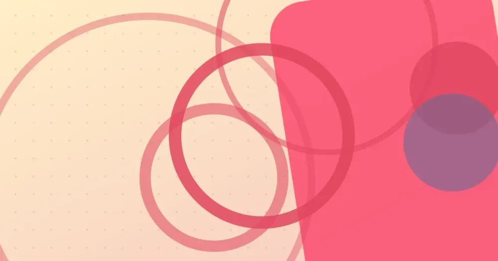 Ilustracion abstracta en tonos crema y coral, portada del articulo sobre errores al enviar dinero